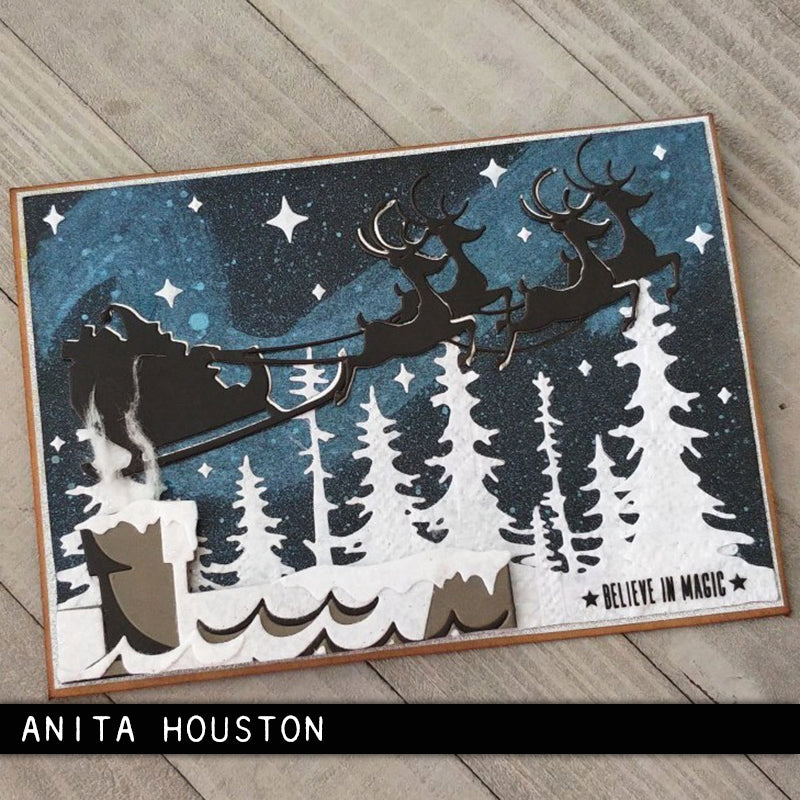 Sizzix - Tim Holtz - Thinlits  Dies - Reindeer Sleigh