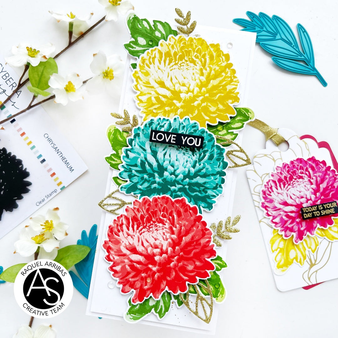 Alex Syberia Designs - Clear stamps - Chrysanthemum - A6