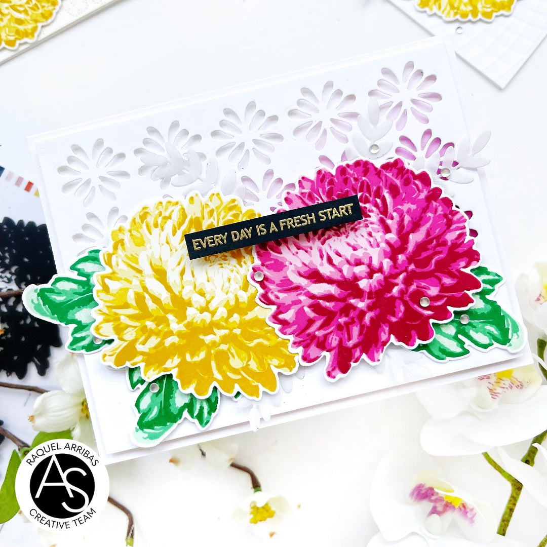 Alex Syberia Designs - Clear stamps - Chrysanthemum - A6