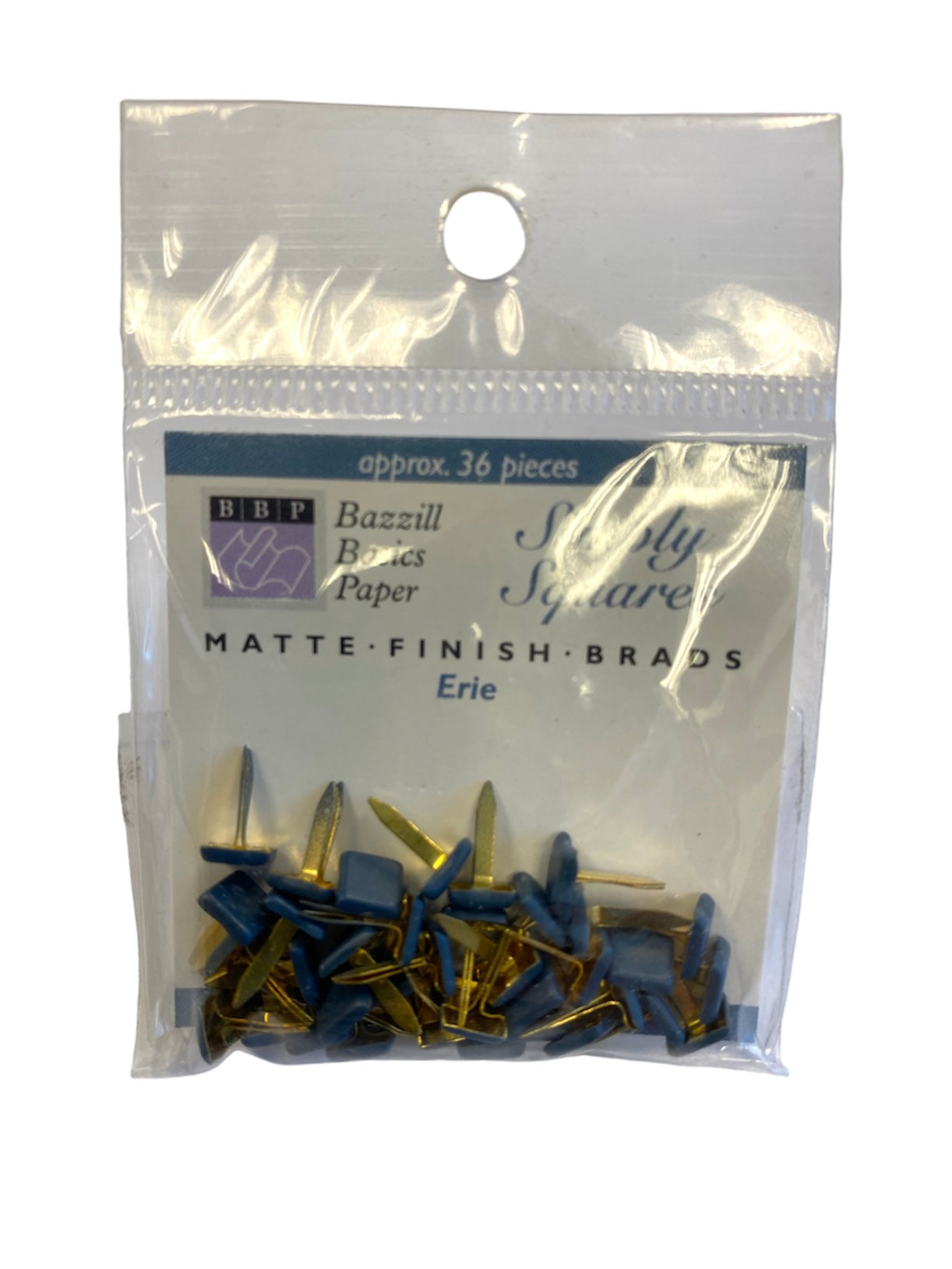 Bazzill -  Square Brads - Erie - matt finish