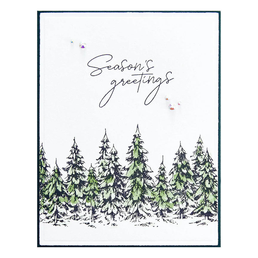 Spelbinders - BetterPress plate & Die set - Seasons Greetings Evergreens
