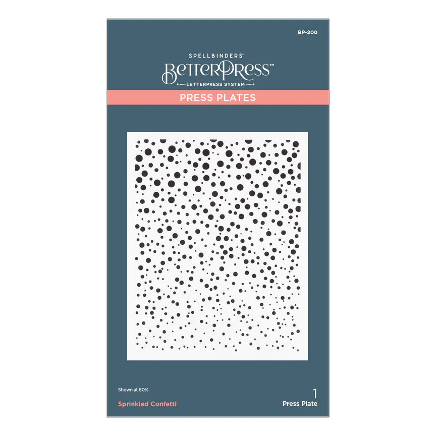 Spelbinders - BetterPress plate - Sprinkled Confetti