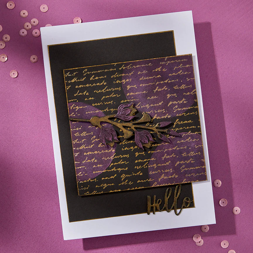 Spelbinders - BetterPress plate - Script Text