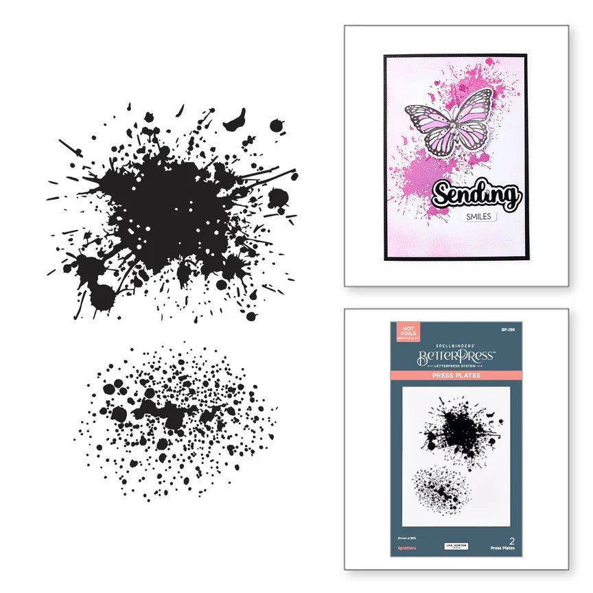 Spelbinders - BetterPress plate - Splatters