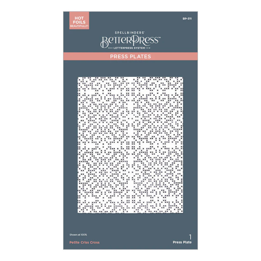 Spelbinders - BetterPress plate - Petite Criss Cross
