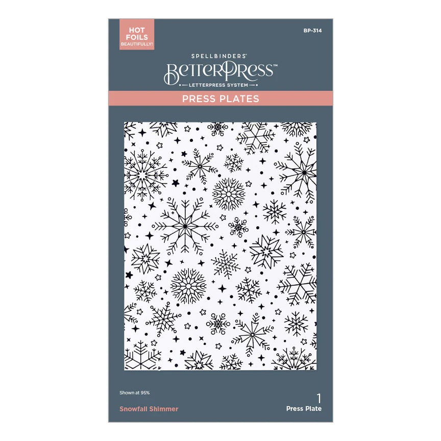 Spelbinders - BetterPress plate - Snowfall Shimmer