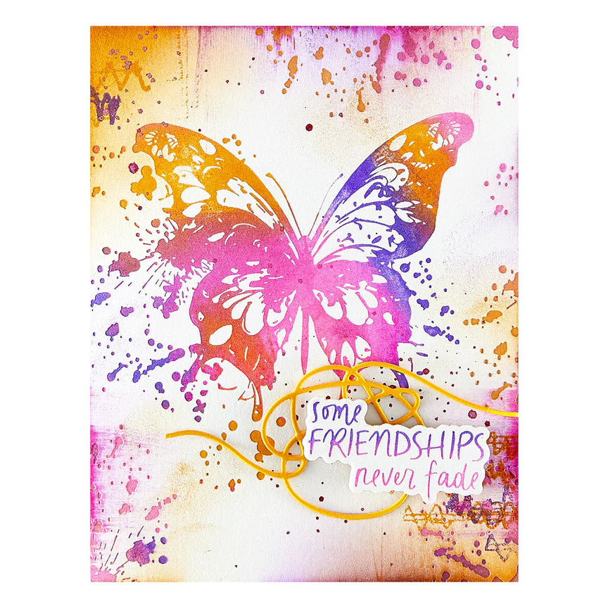 Spelbinders - BetterPress plate & Dies set - Butterfly Splatter