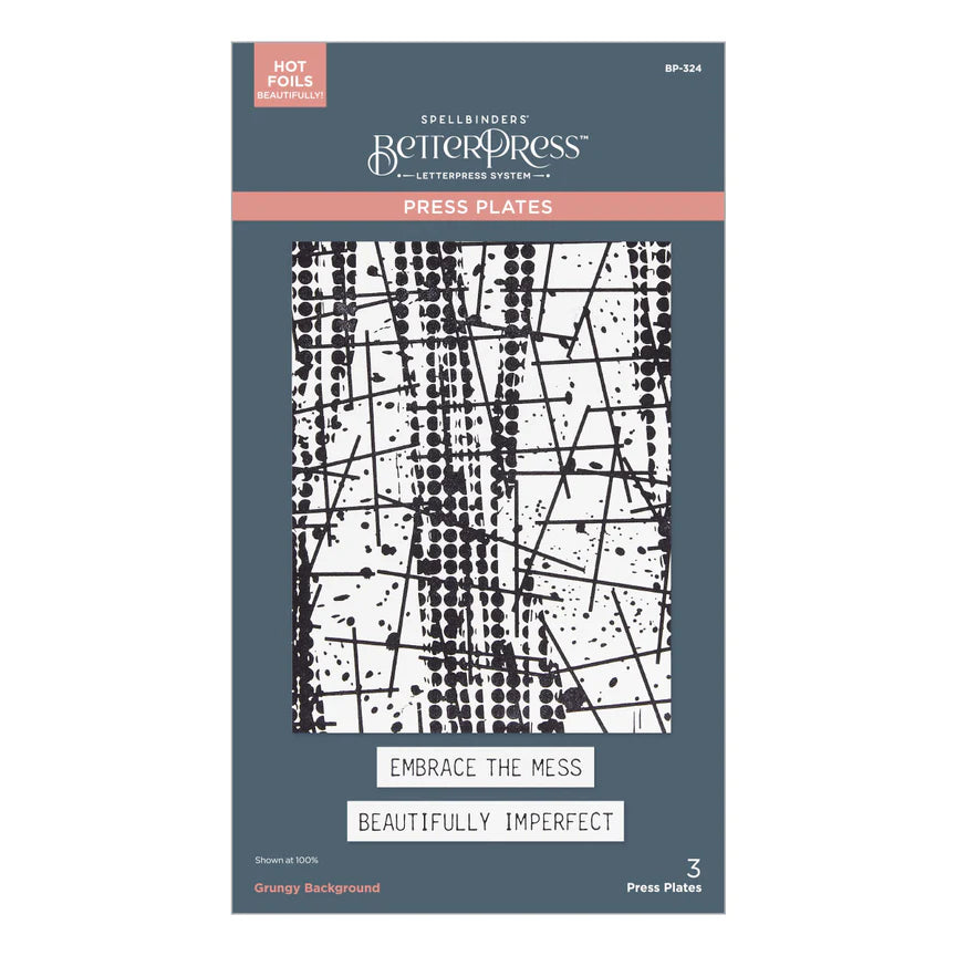 Spelbinders - BetterPress plates - Grungy Background