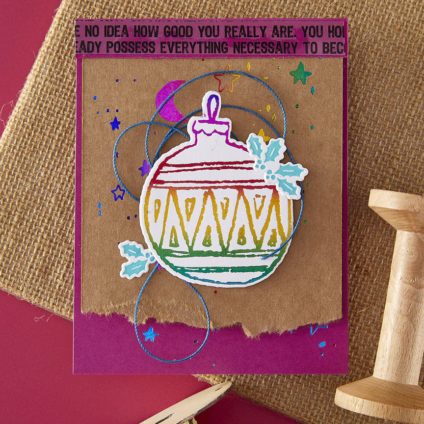 Spelbinders - BetterPress plate & dies set -Merry, Merry, Merry Bird