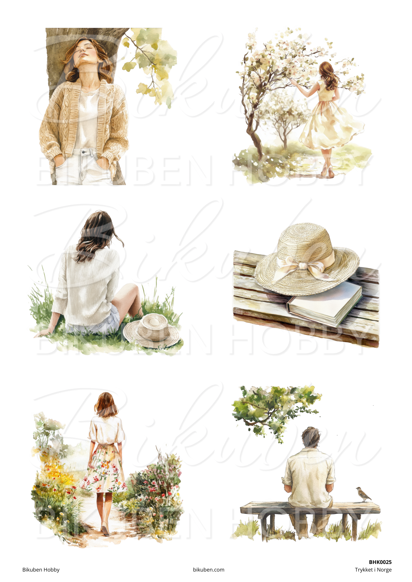 Bikuben Hobby - Klippeark - Harmoni Bundle - 10 ark