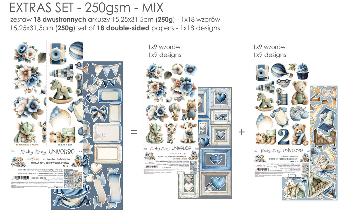 Craft O'Clock - Baby Boy Universe - Extras Set - MIX