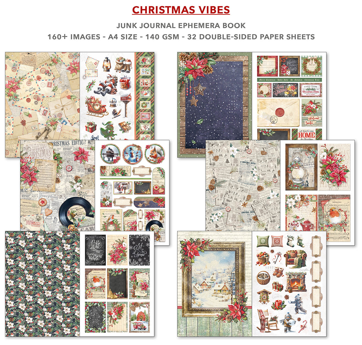 Ciao Bella - Junk Journal & Ephemera Book - Christmas Vibes