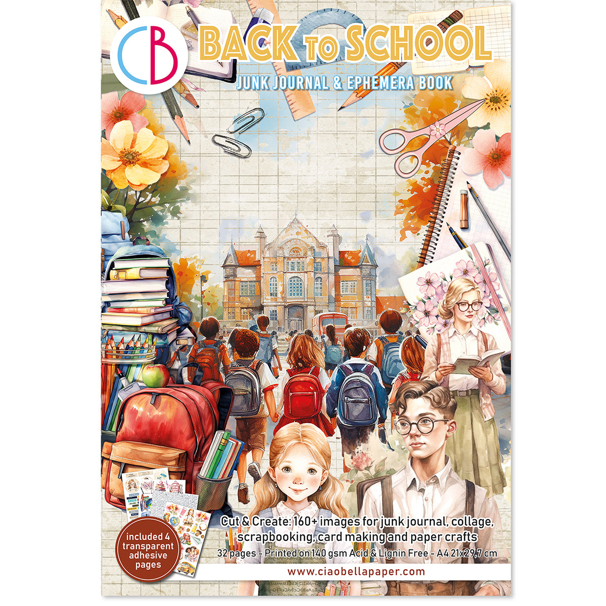 Ciao Bella - Junk Journal & Ephemera Book - Back to school