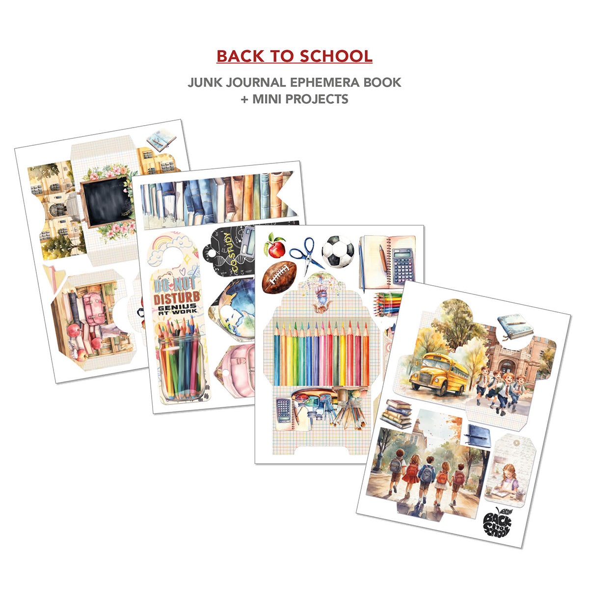 Ciao Bella - Junk Journal & Ephemera Book - Back to school