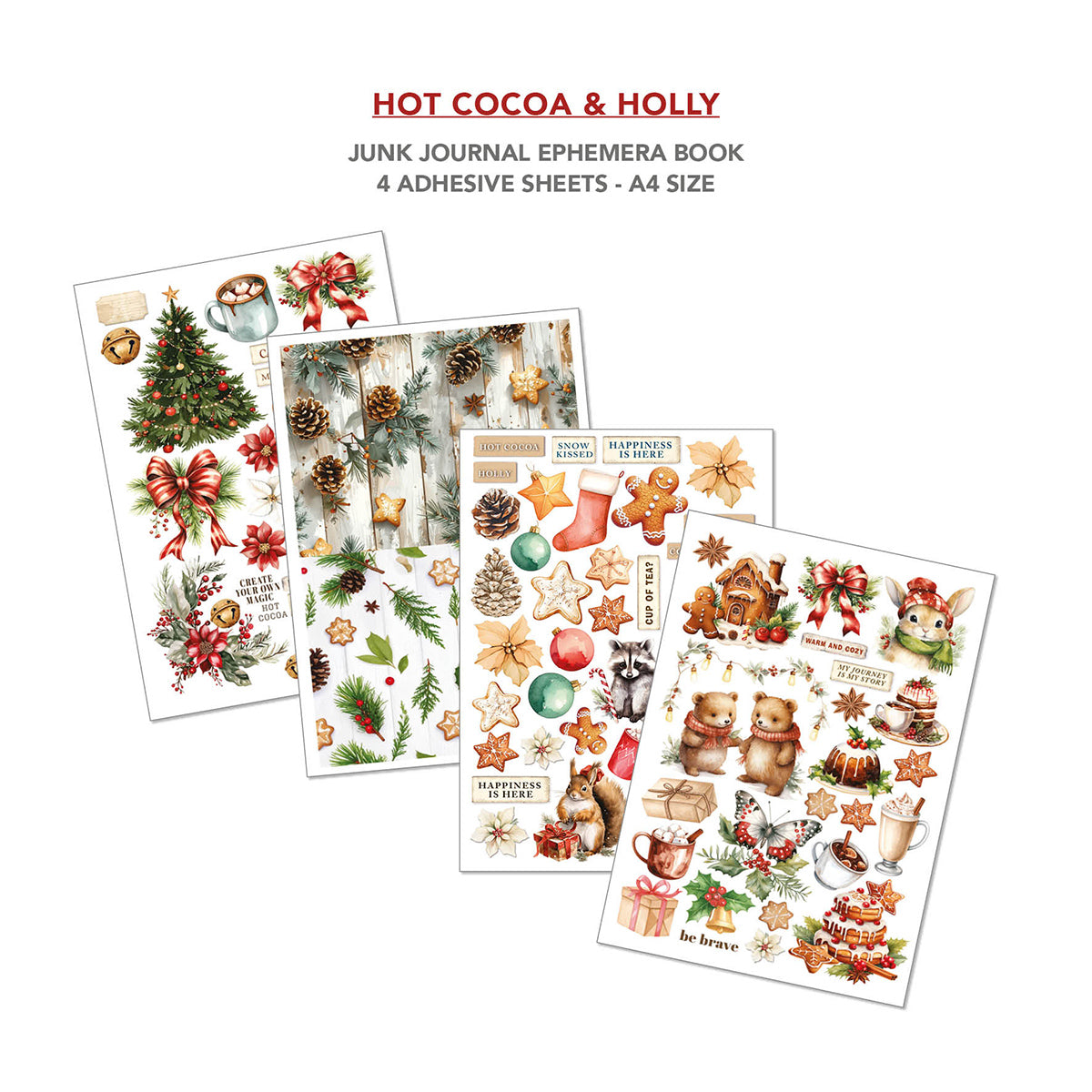 Ciao Bella - Junk Journal & Ephemera Book - Hot Cocoa & Holly