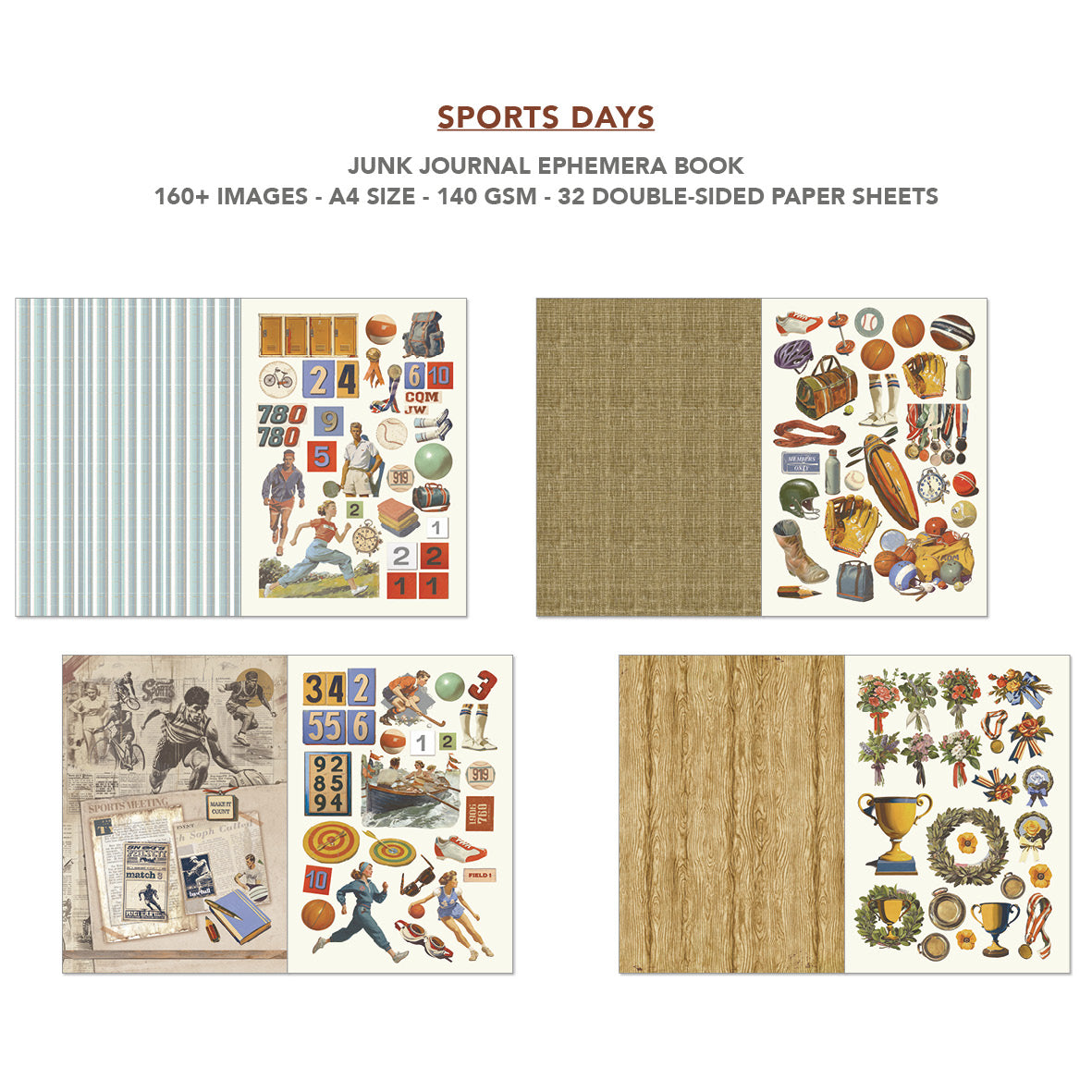 Ciao Bella - Junk Journal & Ephemera Book - Sports Days