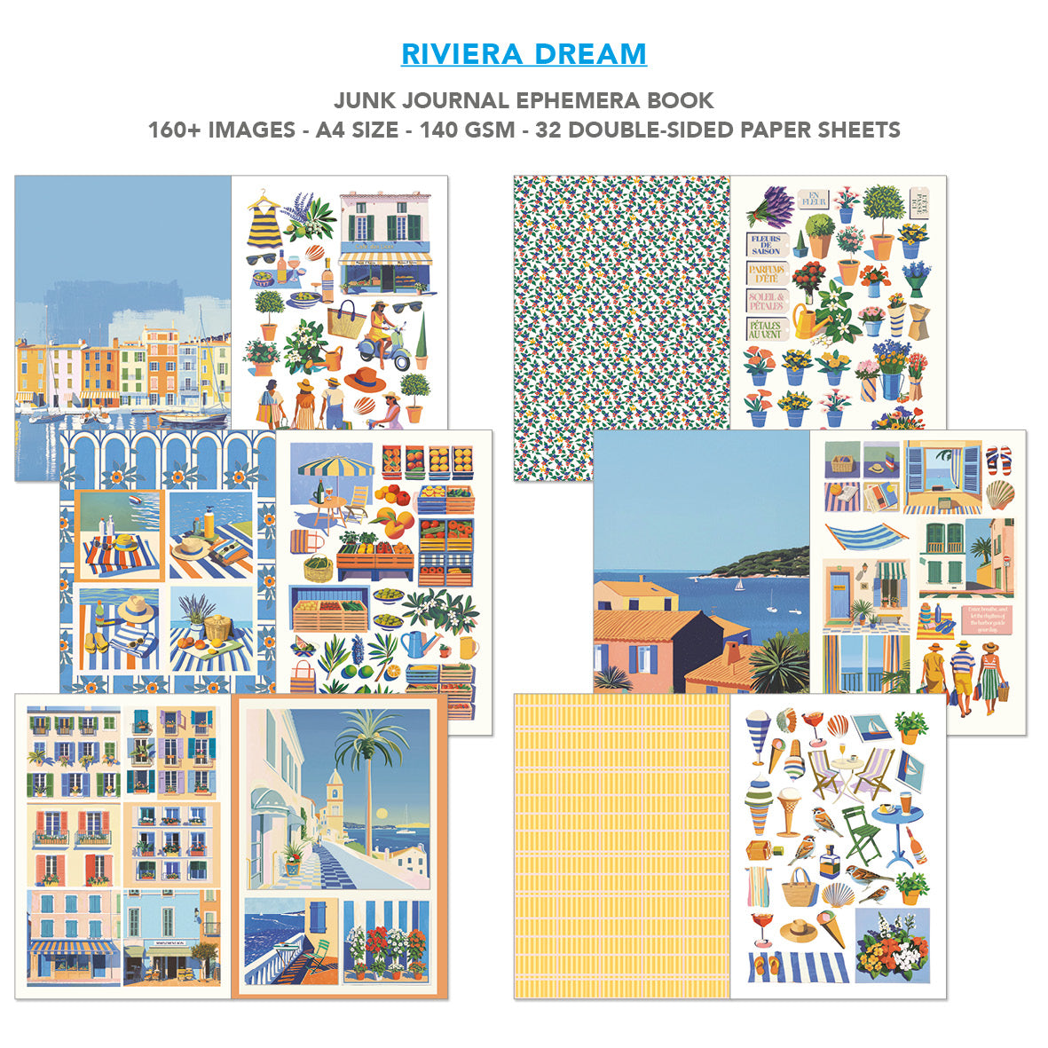Ciao Bella - Junk Journal & Ephemera Book - Riviera Dream