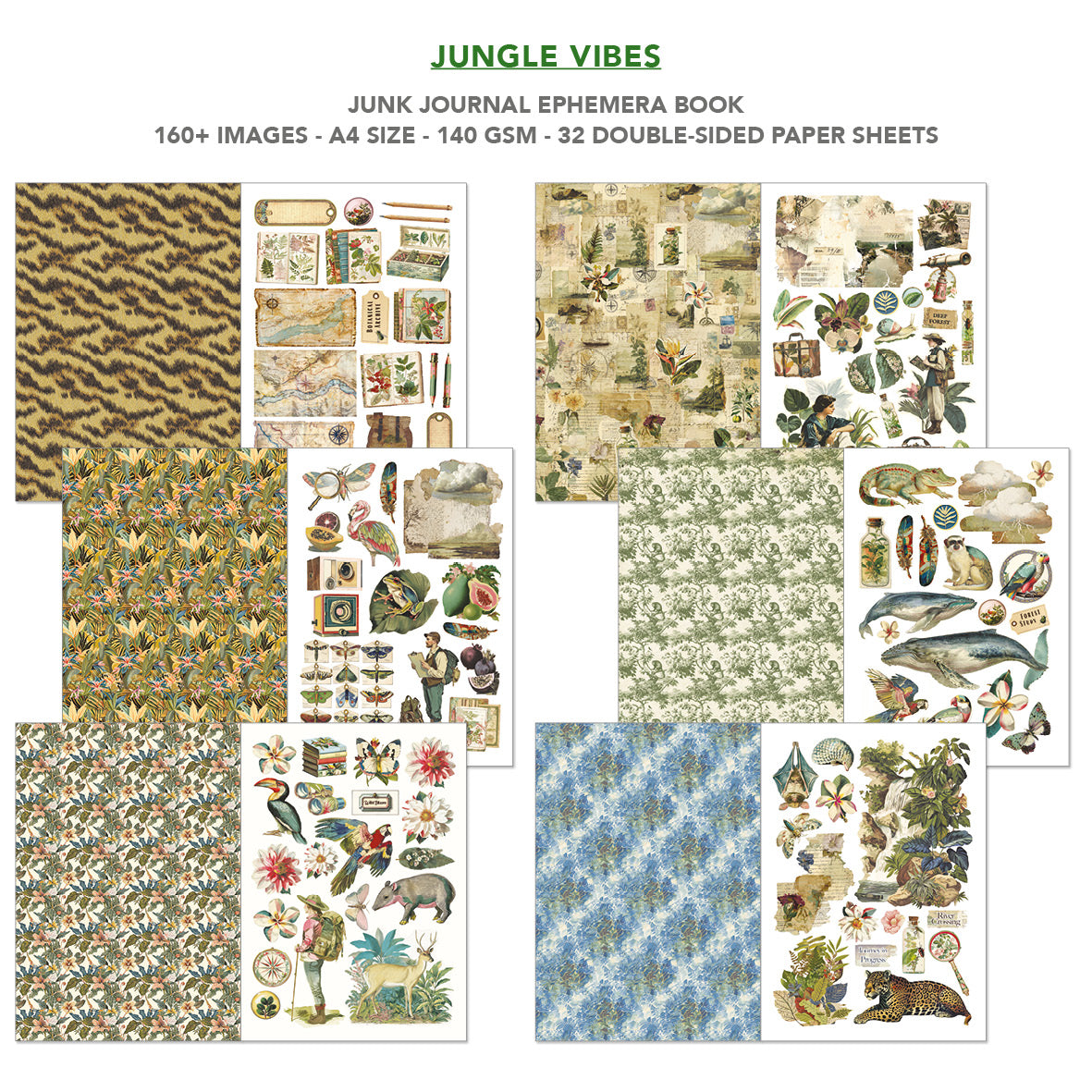 Ciao Bella - Junk Journal & Ephemera Book - Jungle Vibes
