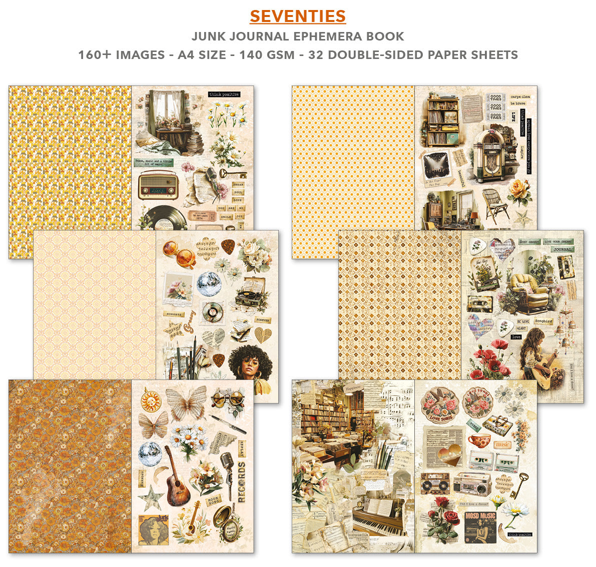 Ciao Bella - Junk Journal & Ephemera Book - Seventies