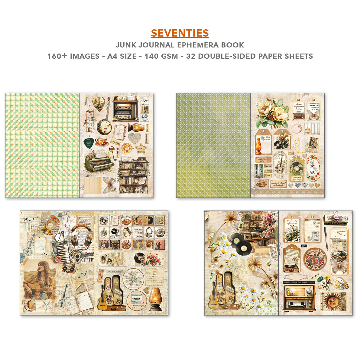 Ciao Bella - Junk Journal & Ephemera Book - Seventies