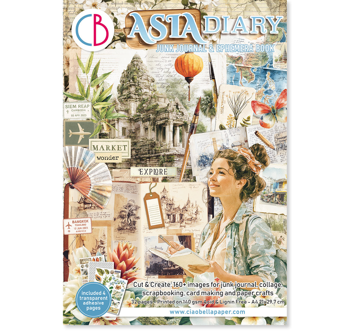 Ciao Bella - Junk Journal & Ephemera Book - Asia Diary