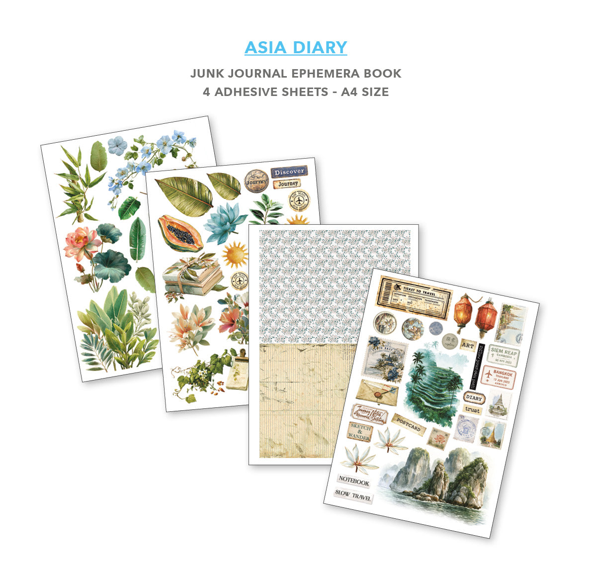 Ciao Bella - Junk Journal & Ephemera Book - Asia Diary