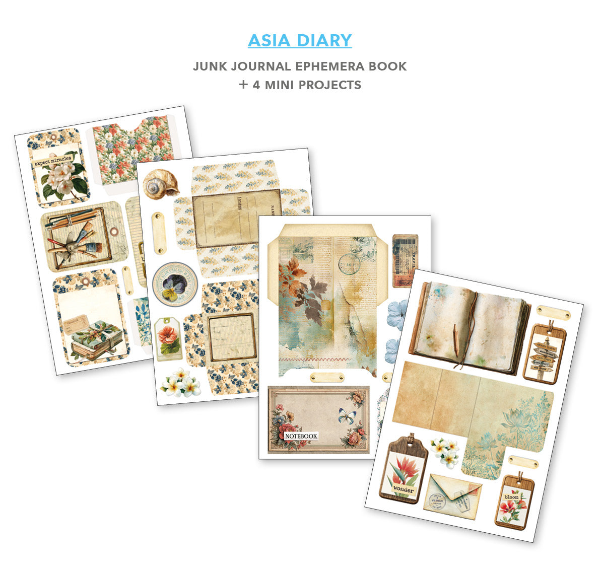Ciao Bella - Junk Journal & Ephemera Book - Asia Diary