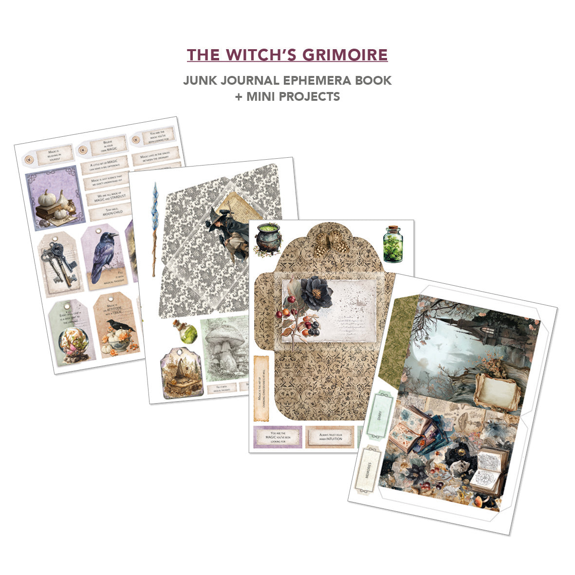 Ciao Bella - Junk Journal & Ephemera Book -The Witch's Grimoire