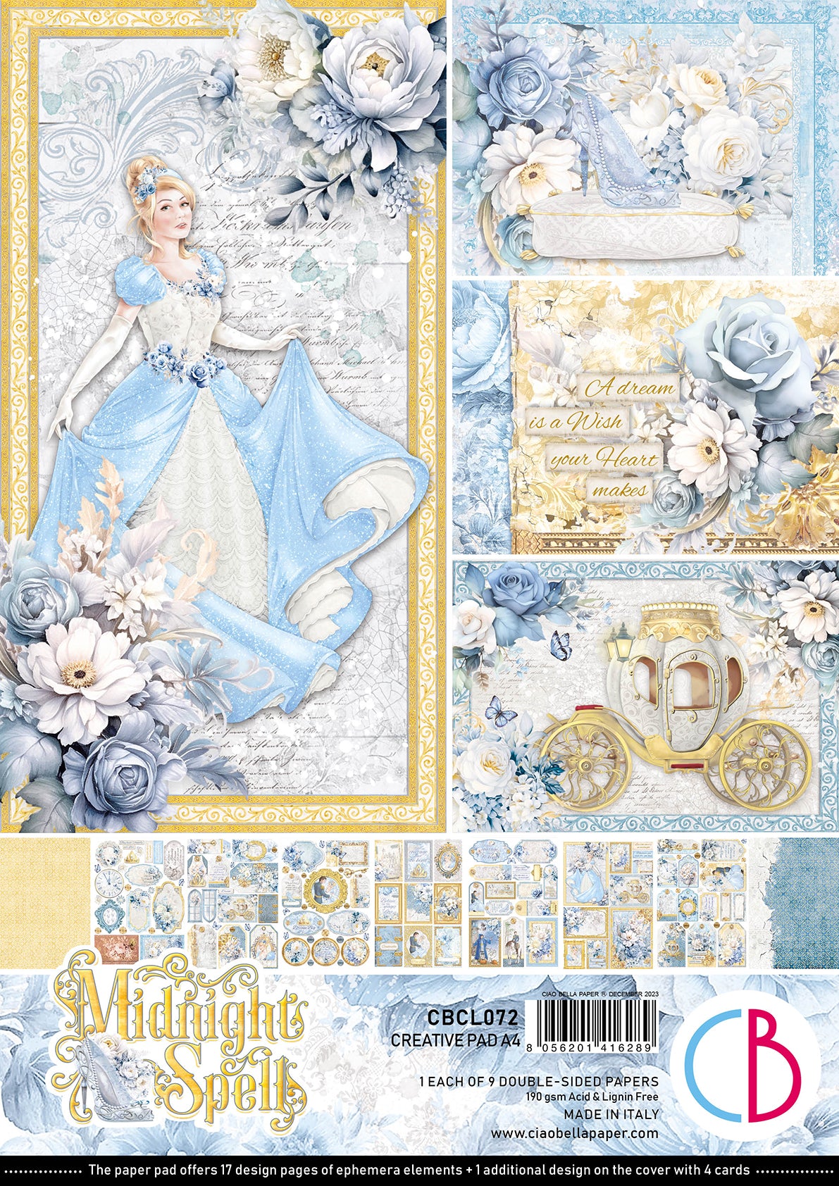 Ciao Bella - Midnight Spell - Paper Pack   (9 ark) A4