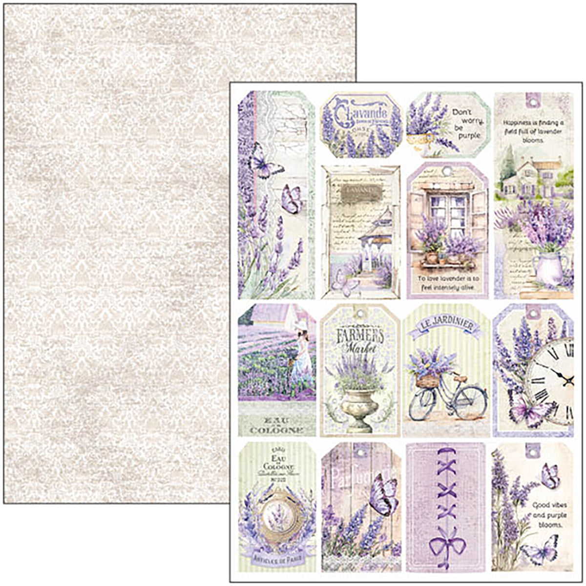 Ciao Bella - Morning in provence - Paper Pack   (9 ark) A4
