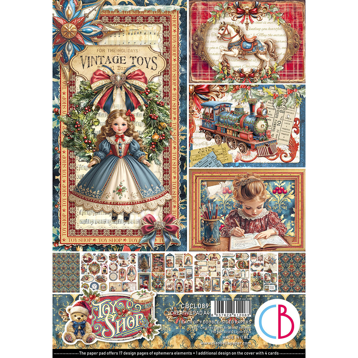 Ciao Bella - Toy Shop - Paper Pack   (9 ark) A4