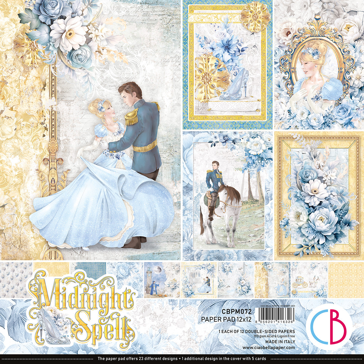 Ciao Bella - Midnight Spell - Paper Pack (12 ark) 12 x 12"