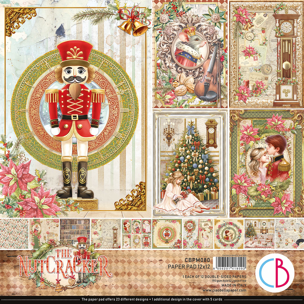 Ciao Bella - The Nutcracker - Paper Pack (12 ark) 12 x 12"