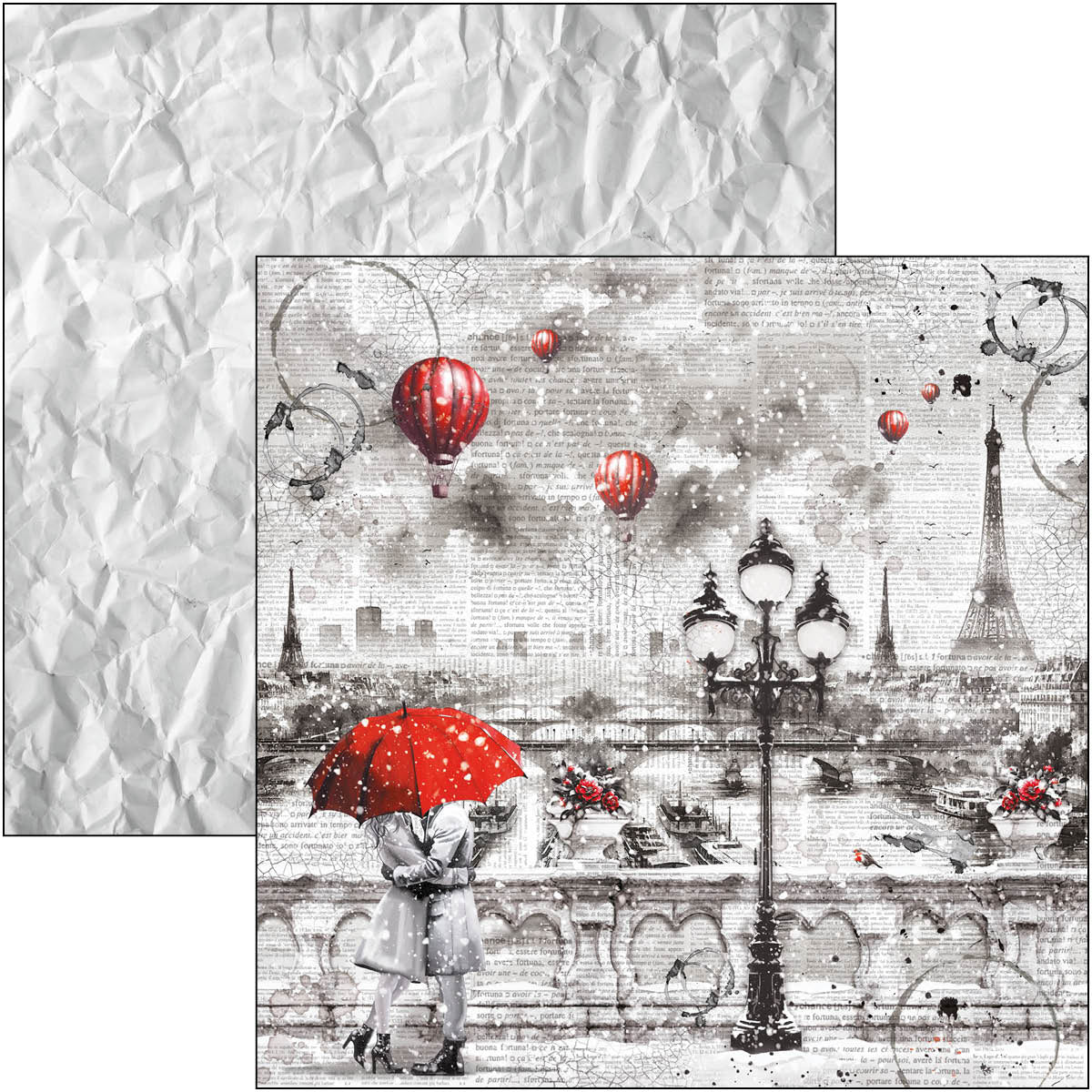 Ciao Bella - Paris Je t'aime - Paper Pack (12 ark) 12 x 12"