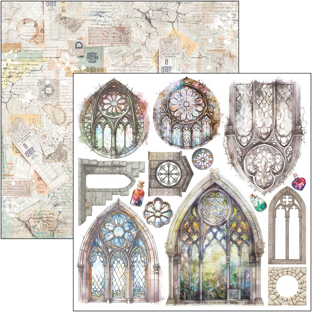 Ciao Bella - Wizard Academy - Fussy Cut Paper Pad - 6 x 6"