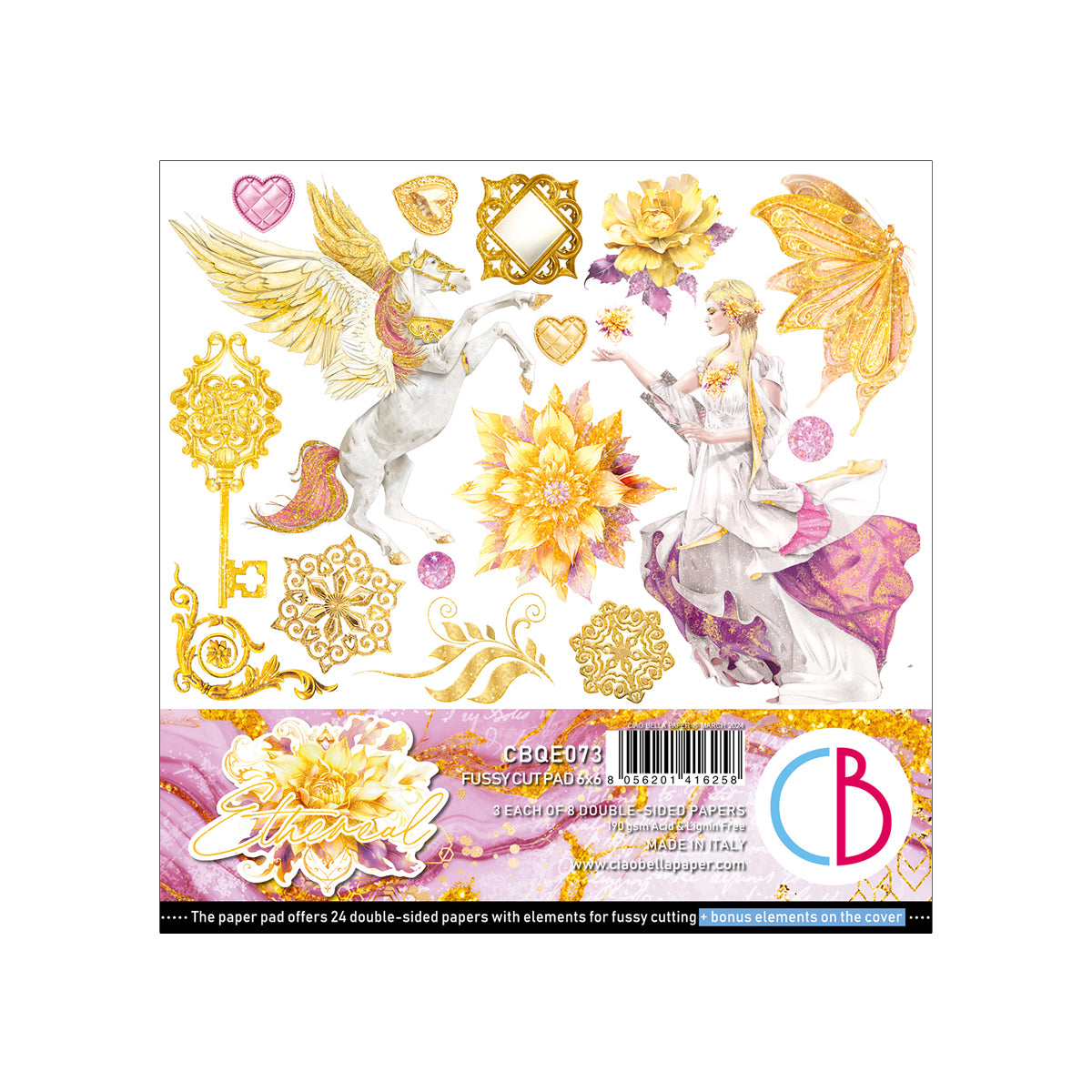 Ciao Bella - Ethereal - Fussy Cut Paper Pad - 6 x 6"