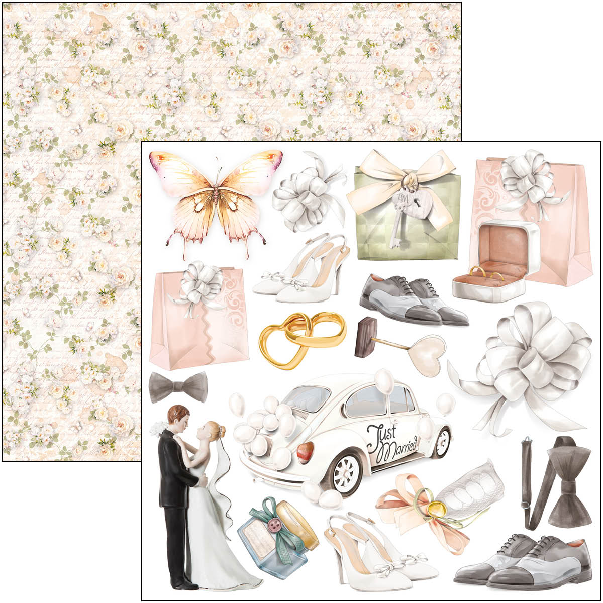 Ciao Bella - Always & Forever - Fussy Cut Paper Pad - 6 x 6"