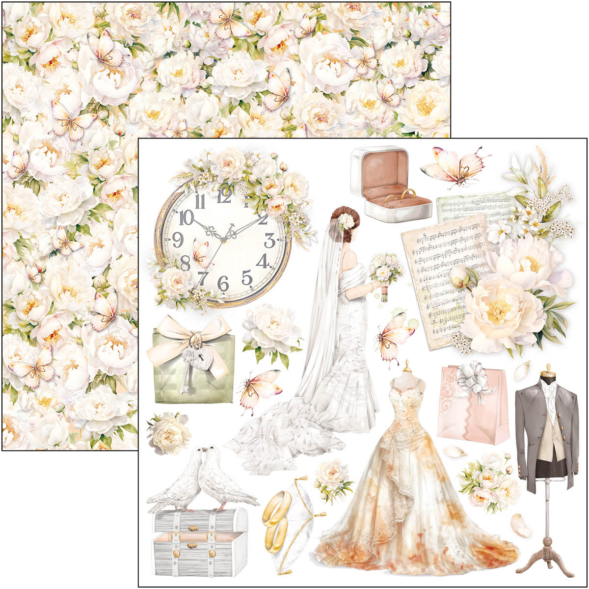 Ciao Bella - Always & Forever - Fussy Cut Paper Pad - 6 x 6"