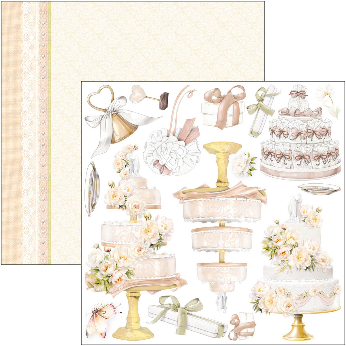 Ciao Bella - Always & Forever - Fussy Cut Paper Pad - 6 x 6"