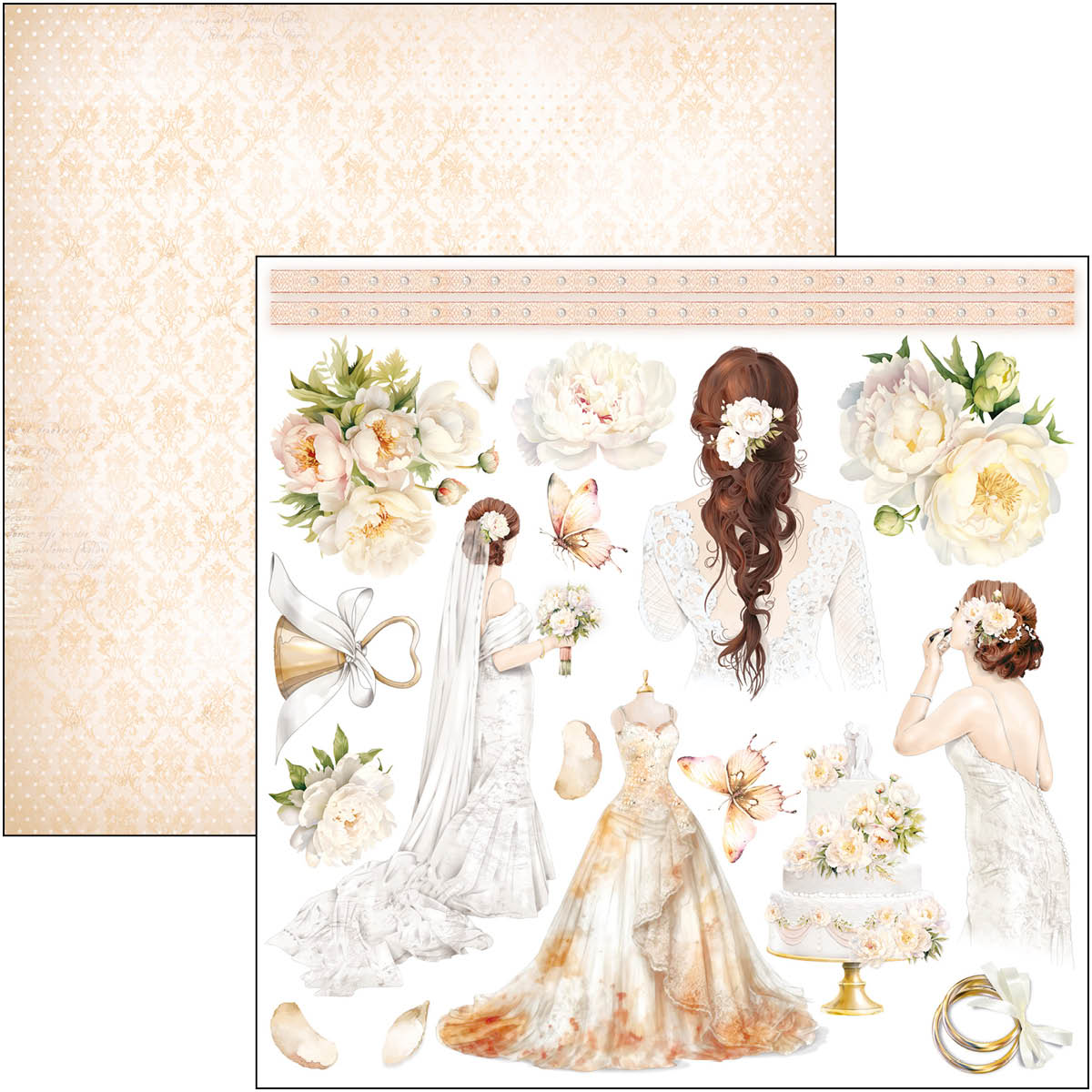 Ciao Bella - Always & Forever - Fussy Cut Paper Pad - 6 x 6"