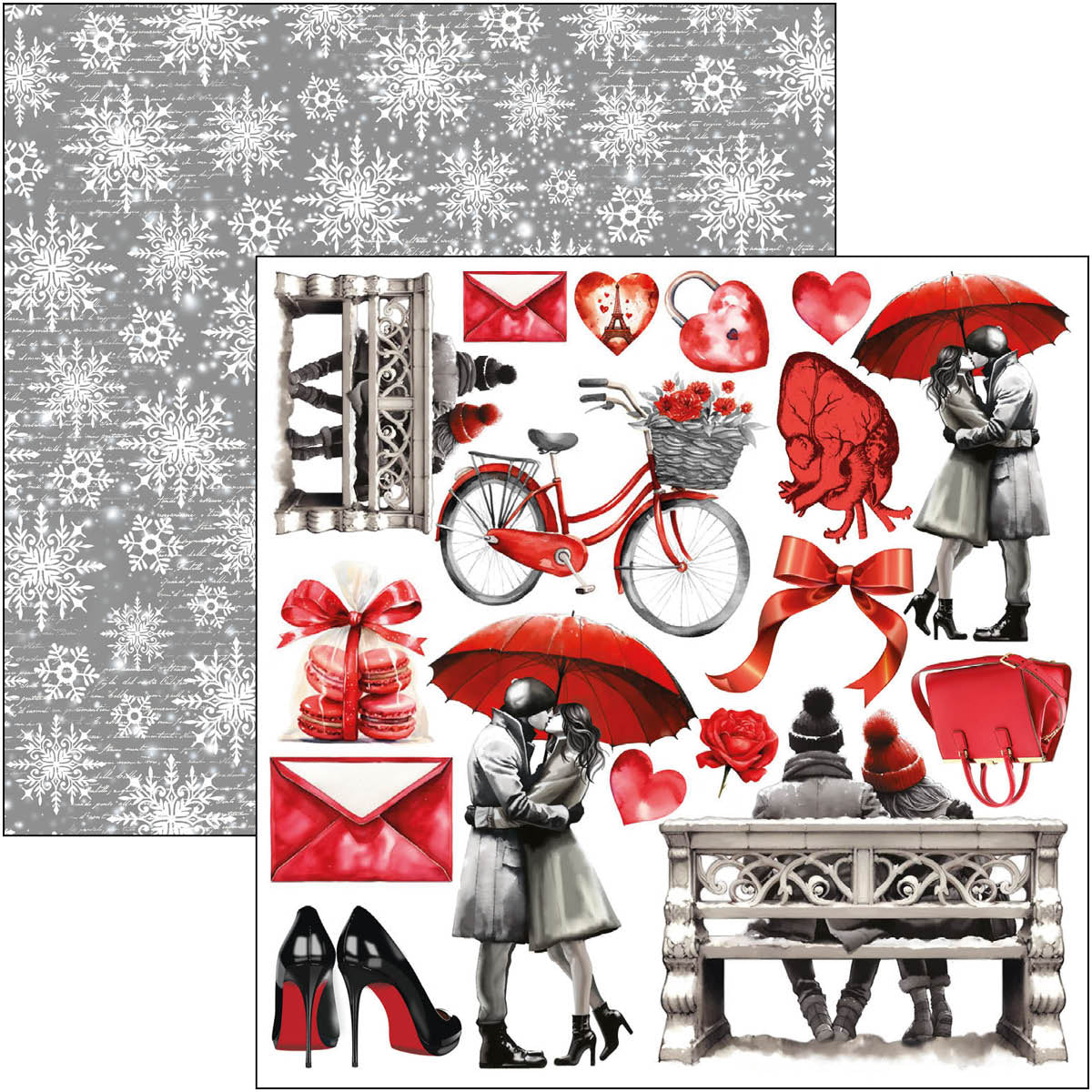 Ciao Bella - Paris Je t'aime - Fussy Cut Paper Pad - 6 x 6"