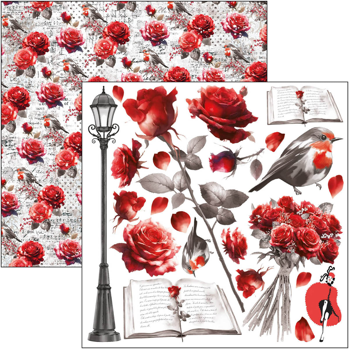 Ciao Bella - Paris Je t'aime - Fussy Cut Paper Pad - 6 x 6"