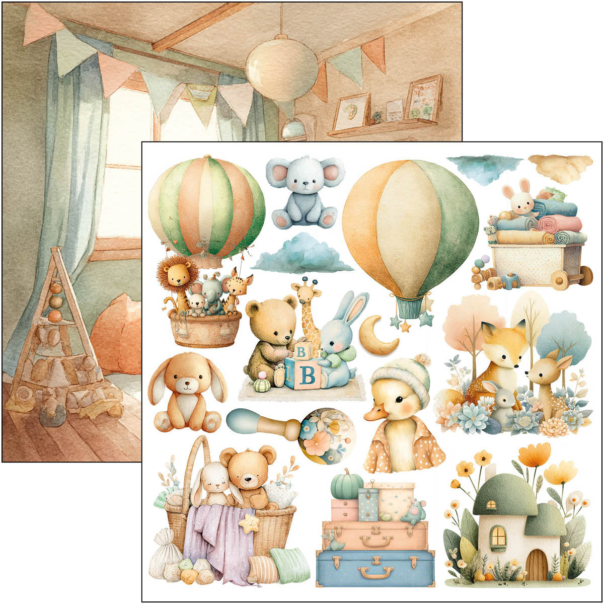 Ciao Bella - Lunibloom - Fussy Cut Paper Pad - 6 x 6"