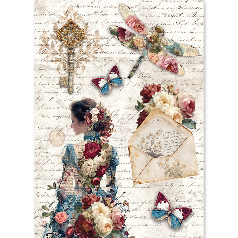 Ciao Bella - Bohemian Burgundy - Rice Paper Mixed - A5