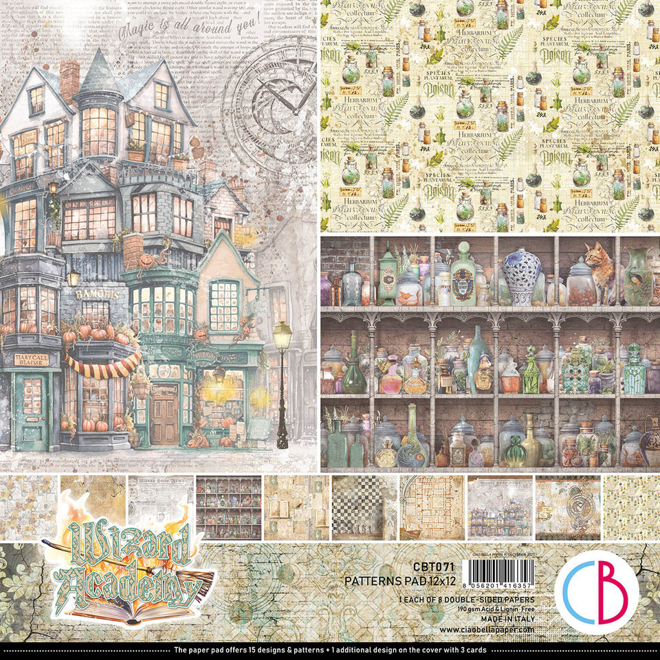 Ciao Bella - Wizard Academy - Paper Pack (8 ark) 12 x 12"