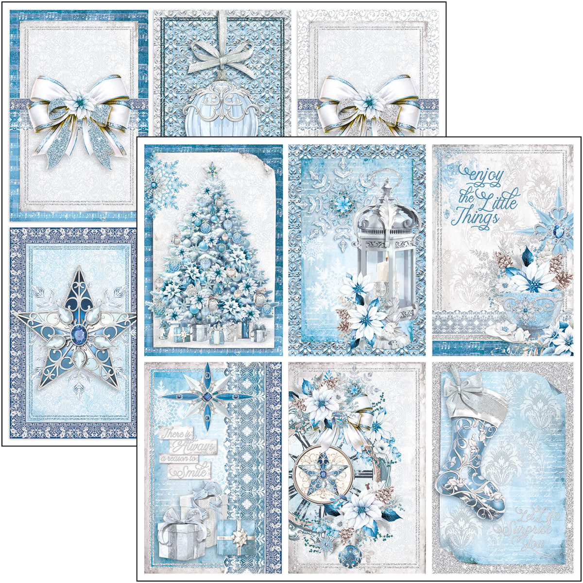 Ciao Bella - Elegance of Blue - Paper Pack (8 ark) 12 x 12"