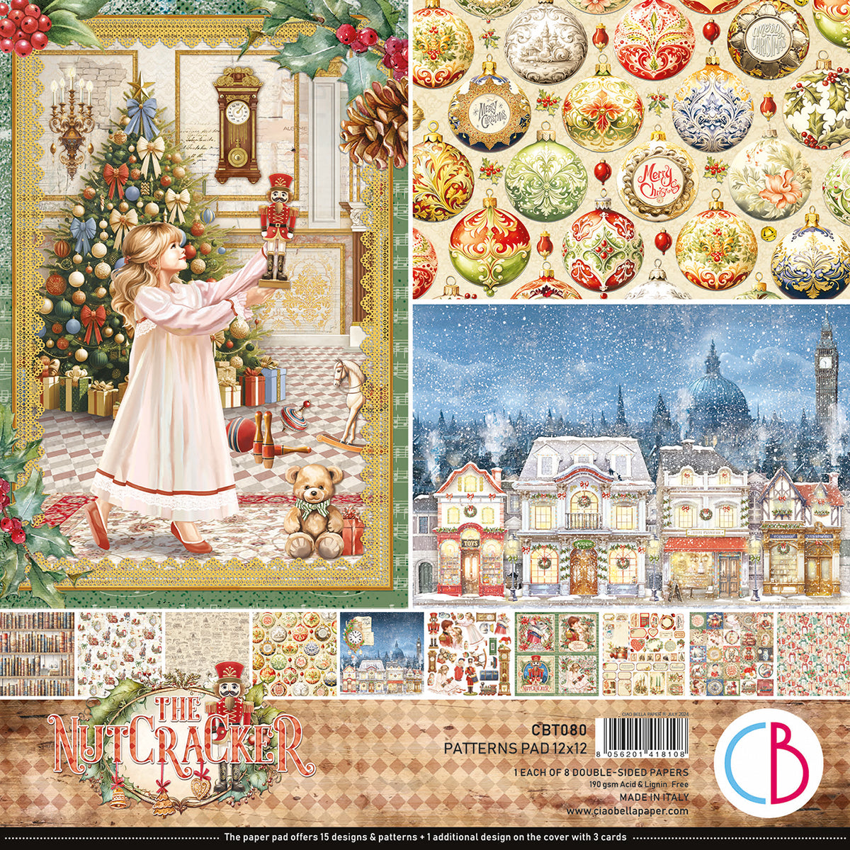 Ciao Bella - The Nutcracker - Paper Pack (8 ark) 12 x 12"