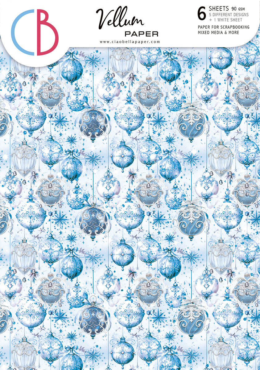 Ciao Bella - Elegance of Blue - Vellum Patterns Pack - A4
