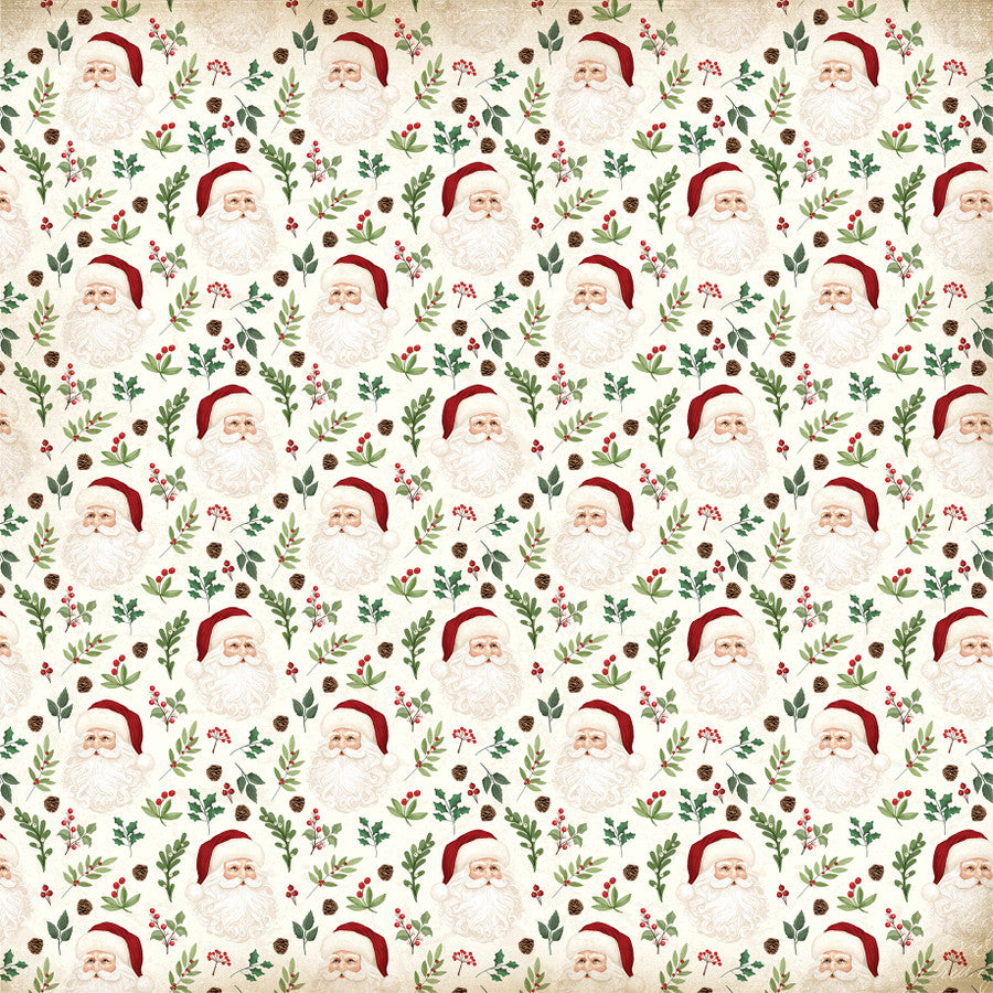 Carta Bella - A Vintage Christmas - Vintage Santa Claus -  12x12"