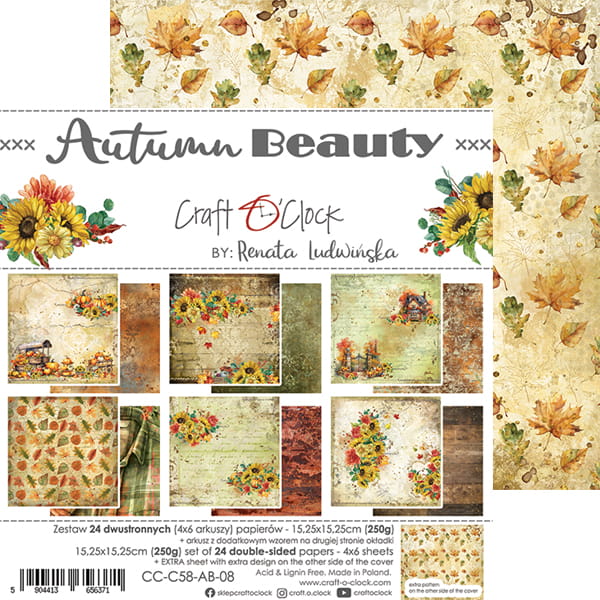 Craft O'Clock - Autumn Beauty - Paper Pack - 6 x 6"